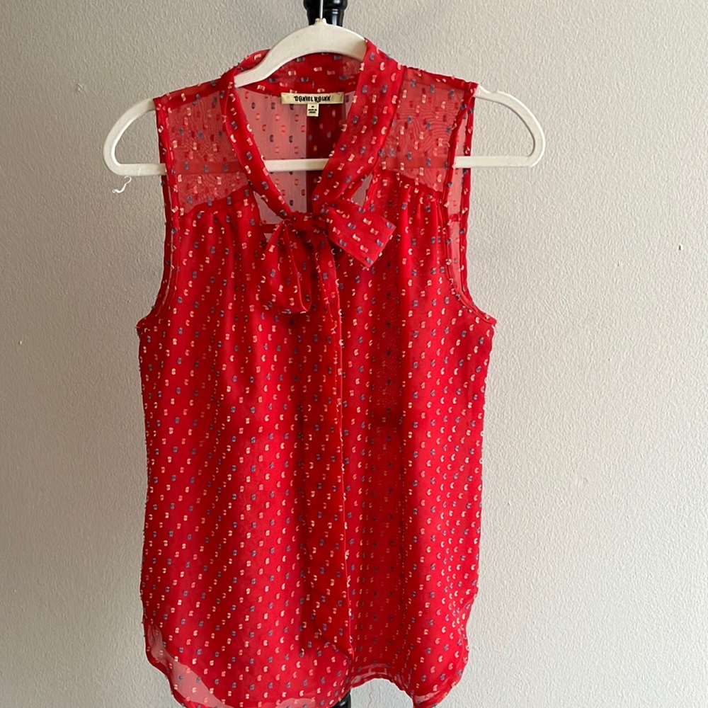 Darling shear blouse with tie